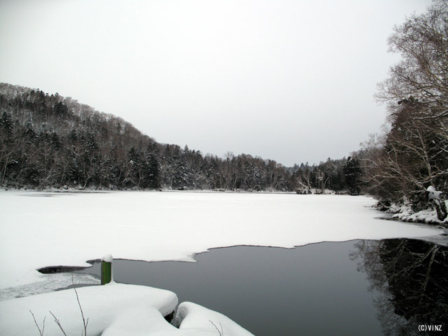 雪景色　北海道　道東 阿寒湖